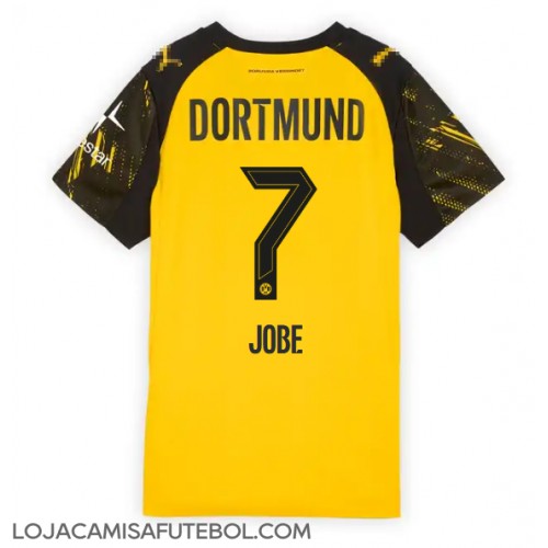 Camisa de Futebol Borussia Dortmund Jobe Bellingham #7 Equipamento Principal Mulheres 2025-26 Manga Curta